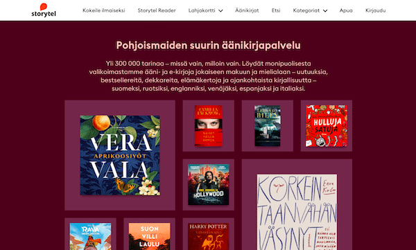 Kuva Storytel-palvelusta